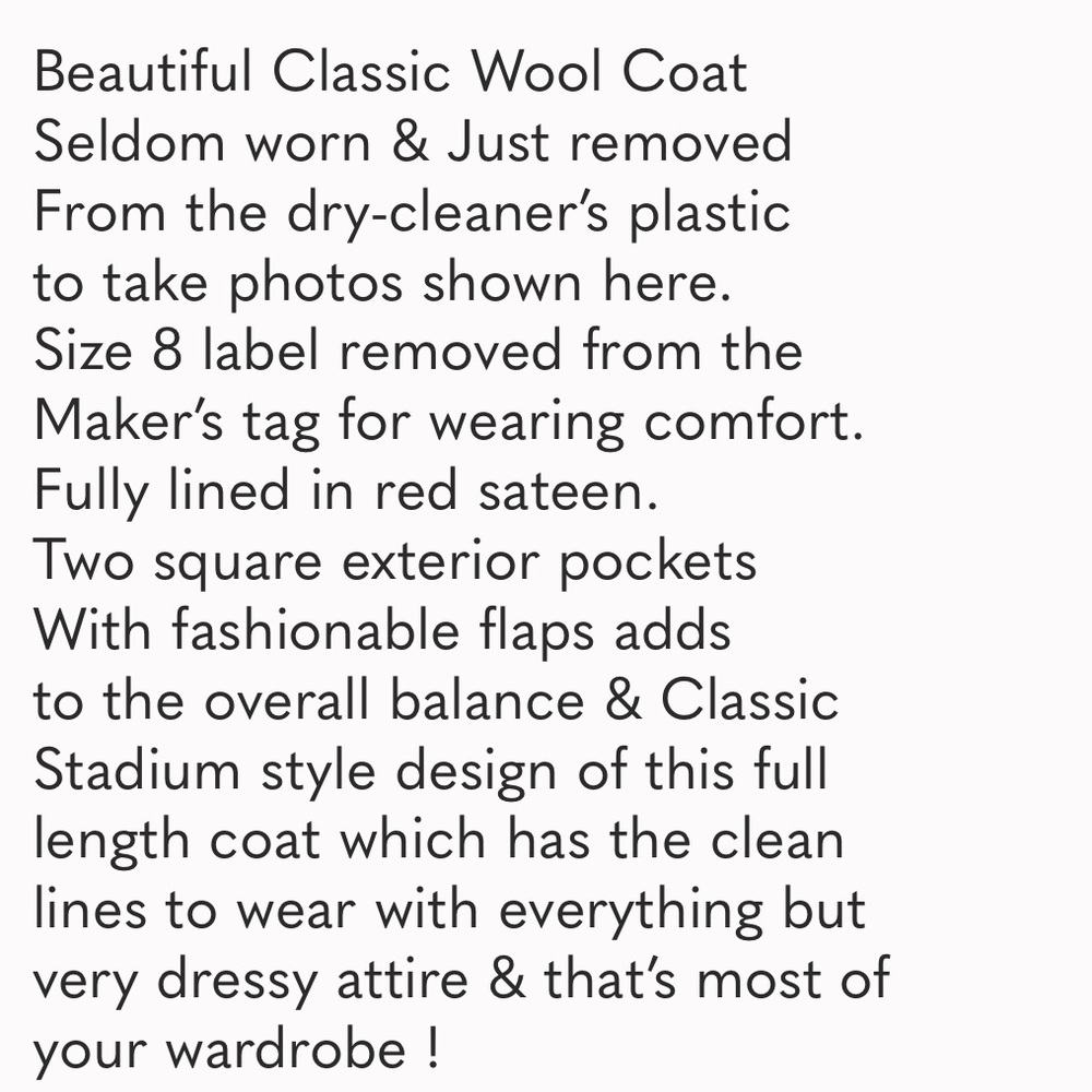 Harve Benard Classic Red Wool Hooded Toggle Coat  size 8 - Picture 15 of 15